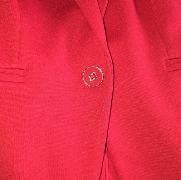 7th Avenue Design Studio Hour Glass One Button Cotton Blazer Sz.2 - Picture 9 of 12